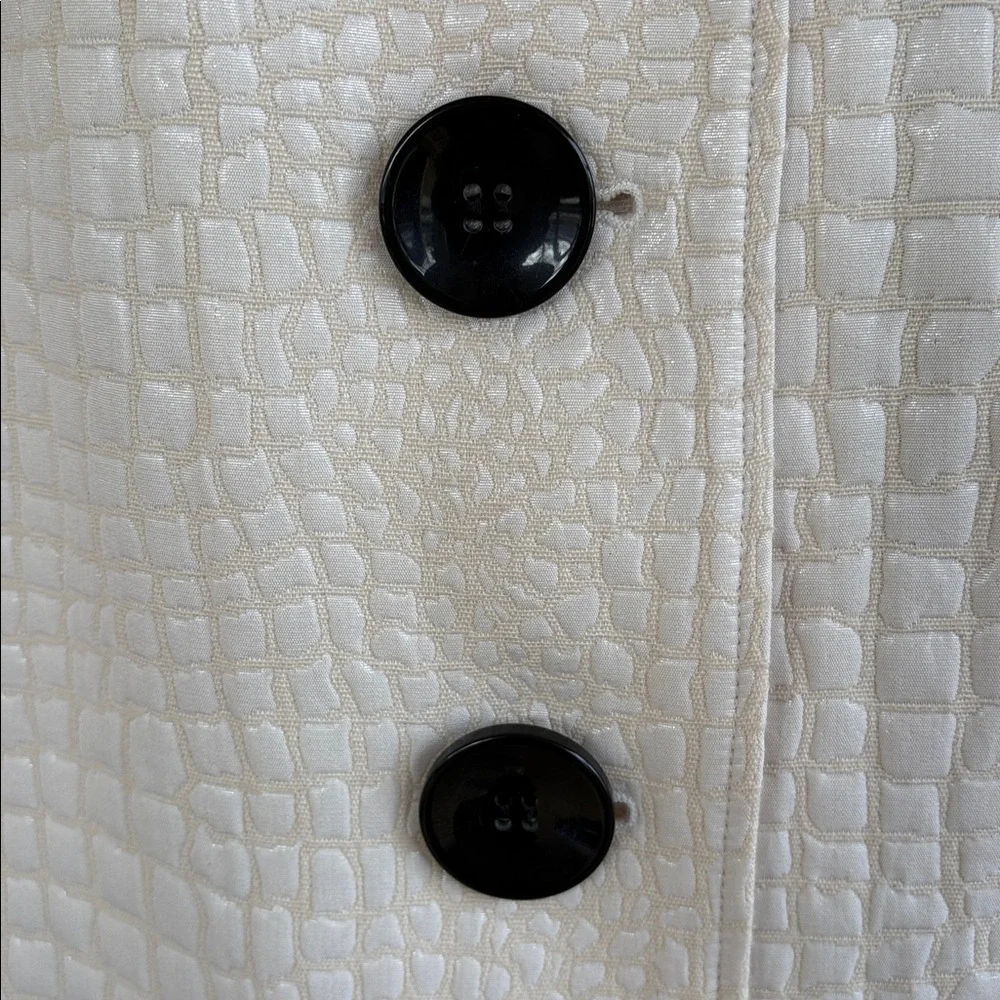 EUC Ali Miles A-Line Button Front Jacket Top Ivory Size Small - Picture 4 of 8